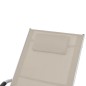 vidaXL Tumbona con cojín aluminio y textilene color crema vidaXL Tumbona con cojín aluminio y textilene color crema