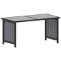 vidaXL Muebles de jardín 9 pzas y cojines ratán sintético antracita vidaXL Muebles de jardín 9 pzas y cojines ratán sintético antracita