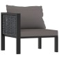 vidaXL Muebles de jardín 9 pzas y cojines ratán sintético antracita vidaXL Muebles de jardín 9 pzas y cojines ratán sintético antracita