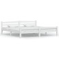 vidaXL Estructura de cama de madera maciza de pino blanca 200x200 cm vidaXL Estructura de cama de madera maciza de pino blanca 200x200 cm