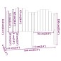 vidaXL Cabecero de cama madera maciza de pino 166x4x110 cm vidaXL Cabecero de cama madera maciza de pino 166x4x110 cm