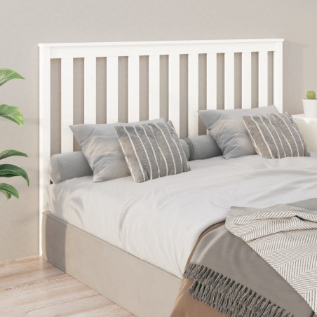 vidaXL Cabecero de cama madera maciza de pino blanco 156x6x101 cm