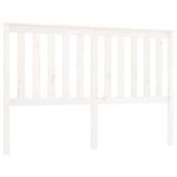vidaXL Cabecero de cama madera maciza de pino blanco 156x6x101 cm