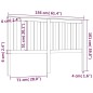 vidaXL Cabecero de cama madera maciza de pino blanco 156x6x101 cm vidaXL Cabecero de cama madera maciza de pino blanco 156x6x101 cm