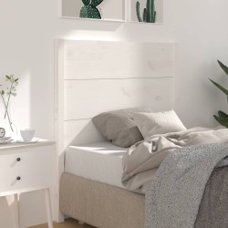 vidaXL Cabecero madera maciza de pino blanco 106x4x100 cm