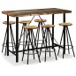 vidaXL Set de muebles de bar 7 piezas madera reciclada vidaXL Set de muebles de bar 7 piezas madera reciclada