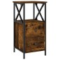 vidaXL Mesita noche 2 uds madera ingeniería roble ahumado 34x35,5x70cm vidaXL Mesita noche 2 uds madera ingeniería roble ahumado 34x35,5x70cm