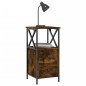 vidaXL Mesita noche 2 uds madera ingeniería roble ahumado 34x35,5x70cm vidaXL Mesita noche 2 uds madera ingeniería roble ahumado 34x35,5x70cm
