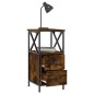 vidaXL Mesita noche 2 uds madera ingeniería roble ahumado 34x35,5x70cm vidaXL Mesita noche 2 uds madera ingeniería roble ahumado 34x35,5x70cm