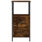 vidaXL Mesita noche 2 uds madera ingeniería roble ahumado 34x35,5x70cm vidaXL Mesita noche 2 uds madera ingeniería roble ahumado 34x35,5x70cm