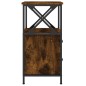 vidaXL Mesita noche 2 uds madera ingeniería roble ahumado 34x35,5x70cm vidaXL Mesita noche 2 uds madera ingeniería roble ahumado 34x35,5x70cm
