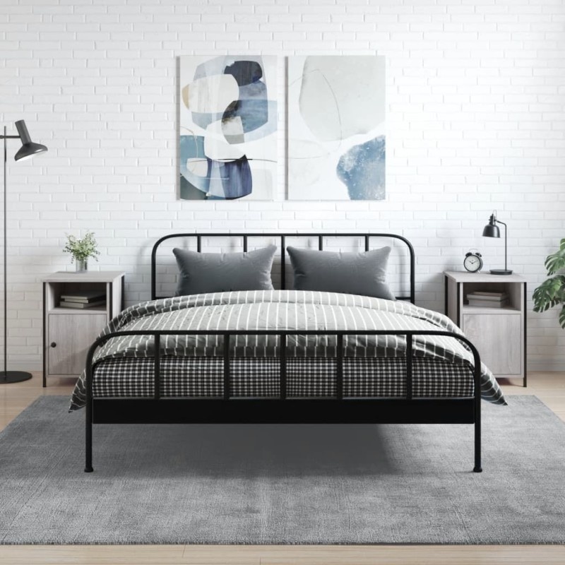 vidaXL Mesitas de noche 2 uds madera contrachapada gris 40x42x60 cm vidaXL Mesitas de noche 2 uds madera contrachapada gris 40x42x60 cm