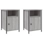 vidaXL Mesitas de noche 2 uds madera contrachapada gris 40x42x60 cm vidaXL Mesitas de noche 2 uds madera contrachapada gris 40x42x60 cm