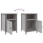 vidaXL Mesitas de noche 2 uds madera contrachapada gris 40x42x60 cm vidaXL Mesitas de noche 2 uds madera contrachapada gris 40x42x60 cm
