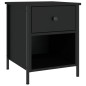 vidaXL Mesitas de noche 2 uds madera de ingeniería negro 40x42x50 cm
