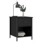 vidaXL Mesitas de noche 2 uds madera de ingeniería negro 40x42x50 cm
