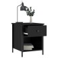 vidaXL Mesitas de noche 2 uds madera de ingeniería negro 40x42x50 cm