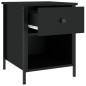 vidaXL Mesitas de noche 2 uds madera de ingeniería negro 40x42x50 cm