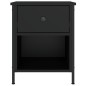 vidaXL Mesitas de noche 2 uds madera de ingeniería negro 40x42x50 cm