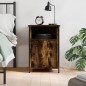 vidaXL Mesita de noche madera contrachapada roble ahumado 40x42x60 cm vidaXL Mesita de noche madera contrachapada roble ahumado 40x42x60 cm