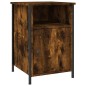vidaXL Mesita de noche madera contrachapada roble ahumado 40x42x60 cm vidaXL Mesita de noche madera contrachapada roble ahumado 40x42x60 cm