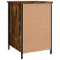 vidaXL Mesita de noche madera contrachapada roble ahumado 40x42x60 cm vidaXL Mesita de noche madera contrachapada roble ahumado 40x42x60 cm