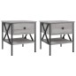 vidaXL Mesita de noche 2 uds madera ingeniería gris Sonoma 40x42x45 cm