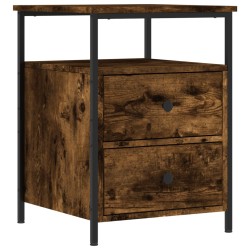 vidaXL Mesita de noche madera de ingeniería roble ahumado 44x45x60 cm