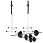 vidaXL Soporte de pesas con pesas y mancuernas 30,5 kg vidaXL Soporte de pesas con pesas y mancuernas 30,5 kg