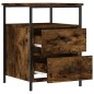 vidaXL Mesita de noche madera de ingeniería roble ahumado 44x45x60 cm vidaXL Mesita de noche madera de ingeniería roble ahumado 44x45x60 cm