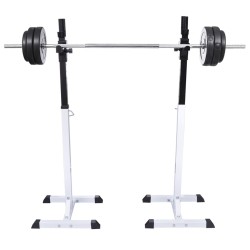 vidaXL Soporte de pesas con pesas y mancuernas 30,5 kg 