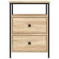 vidaXL Mesita de noche madera de ingeniería roble Sonoma 44x45x60 cm