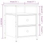 vidaXL Mesita de noche madera de ingeniería roble Sonoma 44x45x60 cm