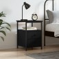 vidaXL Mesita de noche madera de ingeniería negro 34x35,5x50 cm vidaXL Mesita de noche madera de ingeniería negro 34x35,5x50 cm