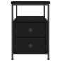 vidaXL Mesita de noche madera de ingeniería negro 34x35,5x50 cm vidaXL Mesita de noche madera de ingeniería negro 34x35,5x50 cm