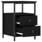 vidaXL Mesita de noche madera de ingeniería negro 34x35,5x50 cm vidaXL Mesita de noche madera de ingeniería negro 34x35,5x50 cm