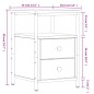 vidaXL Mesita de noche madera de ingeniería negro 34x35,5x50 cm vidaXL Mesita de noche madera de ingeniería negro 34x35,5x50 cm