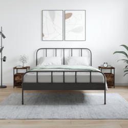 vidaXL Mesita noche 2 uds madera ingeniería roble ahumado 34x35,5x50cm