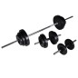 vidaXL Soporte de pesas con pesas y mancuernas 30,5 kg vidaXL Soporte de pesas con pesas y mancuernas 30,5 kg