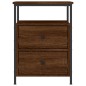 vidaXL Mesita de noche madera de ingeniería marrón roble 44x45x60 cm vidaXL Mesita de noche madera de ingeniería marrón roble 44x45x60 cm