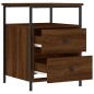 vidaXL Mesita de noche madera de ingeniería marrón roble 44x45x60 cm vidaXL Mesita de noche madera de ingeniería marrón roble 44x45x60 cm