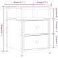 vidaXL Mesita de noche madera de ingeniería marrón roble 44x45x60 cm vidaXL Mesita de noche madera de ingeniería marrón roble 44x45x60 cm
