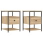 vidaXL Mesitas noche 2 uds madera ingeniería roble Sonoma 40x42x56 cm