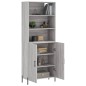 vidaXL Aparador alto madera contrachapada gris sonoma 69,5x34x180 cm vidaXL Aparador alto madera contrachapada gris sonoma 69,5x34x180 cm