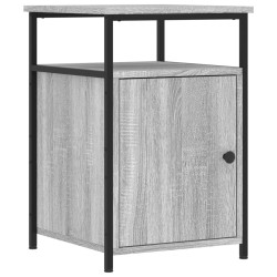 vidaXL Mesita de noche madera contrachapada gris Sonoma 40x42x60 cm