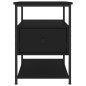 vidaXL Mesitas de noche 2 uds madera de ingeniería negro 40x42x56 cm vidaXL Mesitas de noche 2 uds madera de ingeniería negro 40x42x56 cm