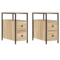 vidaXL Mesitas noche 2 uds madera ingeniería roble Sonoma 30x60x60 cm vidaXL Mesitas noche 2 uds madera ingeniería roble Sonoma 30x60x60 cm