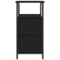 vidaXL Mesitas de noche 2 uds madera de ingeniería negra 30x60x60 cm