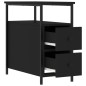 vidaXL Mesitas de noche 2 uds madera de ingeniería negra 30x60x60 cm