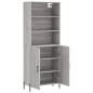 vidaXL Aparador alto madera contrachapada gris sonoma 69,5x34x180 cm vidaXL Aparador alto madera contrachapada gris sonoma 69,5x34x180 cm